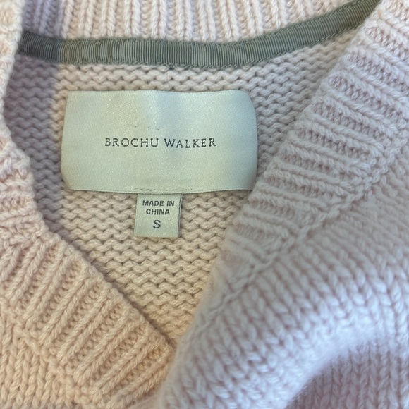 Brochu Walker Light Pink Cashmere Oversized Sweater SzSmall - Picture 8 of 8